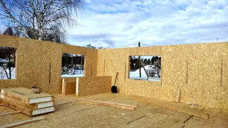 Haus nach Projekt „Lasur“, Kokhma: Wandmontage