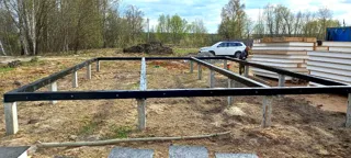 62 m² house based on the “Mistika s” design, Korobovo village: foundation and sill strapping