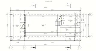 Gästehaus nach individuellem Projekt, Gebiet Kostroma: Grundriss des Projekts