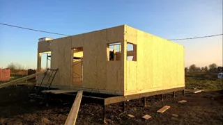 Haus nach Projekt „Stil 108“, Siedlung Yaroslavka: Wandmontage