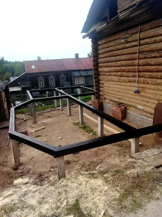 Anbau nach individuellem Projekt, Dorf Koshcheeva: Fundament und Grundrahmen