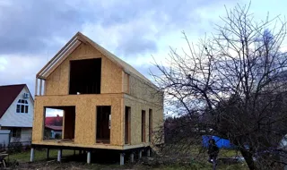 148 m² house, “Barnhouse Saint Petersburg” design, Ivanovo Region: wall assembly