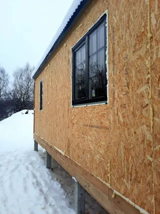 Haus nach Projekt „Barnhouse 45“, SNT „Fortschritt“: Fertiges Haus