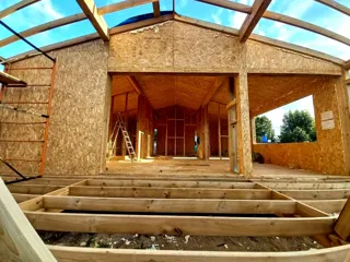 Haus 100 m², Projekt „Barnhouse 76.1“, Gebiet Moskau: Wandmontage