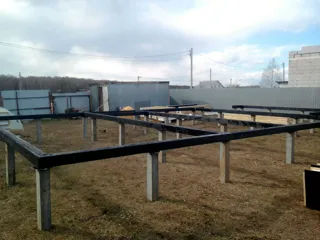 Haus nach individuellem Projekt, Dorf Troitsko-Nikolskoe: Fundament und Grundrahmen
