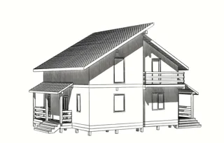 Haus 148 m² nach individuellem Projekt, Dorf Yabedino