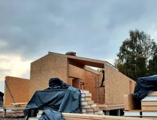 141 m² ev, “Barnhouse 110” projesi, “EKO OZERO” sitesi: duvar montajı