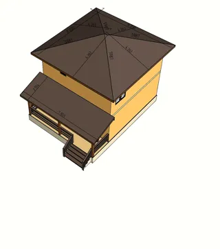 Haus 115 m² nach individuellem Projekt, Dorf Golovino: Projektvisualisierung