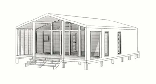 Haus nach Projekt „Barnhouse 65“, Dorf Kryukovo: Projektvisualisierung