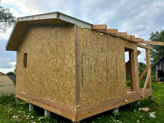 30 m² house, “Nezhnost 4” design, Yaroslavl Region: wall assembly