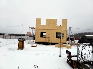 House based on the “Evseevo 2.8” design, Sharapovo village: wall assembly