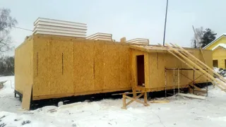 Haus nach Projekt „Minihotel“, Gebiet Iwanowo: Wandmontage