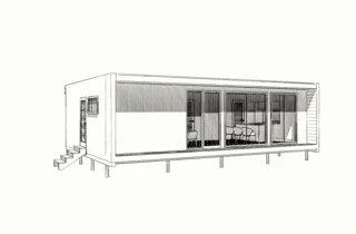 Haus 64 m² nach individuellem Projekt, Dorf Rtishchevo: Projektvisualisierung