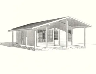 Custom-design house, Sukhodol settlement: project rendering