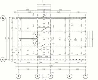 Haus 65,4 m² nach individuellem Projekt, Dorf Striznevo: Projektgrundriss