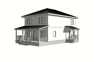 Haus 175 m² nach individuellem Projekt, Sarov: Projektvisualisierung