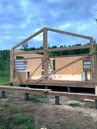 Haus 64 m² nach individuellem Projekt, Dorf Seltso-Podelyshevo: Wandmontage