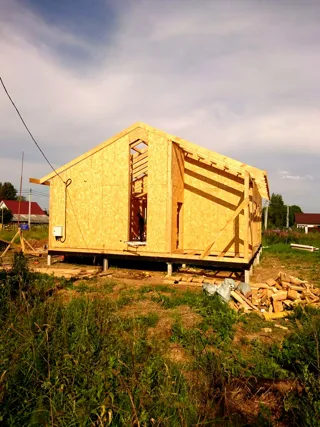 House, custom design, Kostroma 28: wall assembly