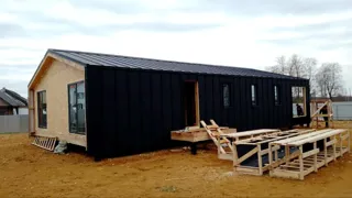 House, “Barnhouse 110” design, Rybinsk: facade finishing