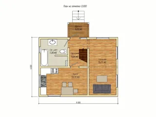 Haus nach Projekt „Bylina“, Gebiet Moskau: Projektgrundriss