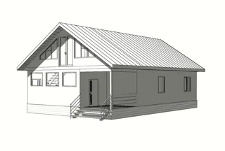 Haus 105 m² nach individuellem Projekt, Dorf Svingino: Projektvisualisierung