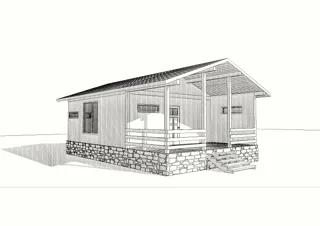 Haus nach individuellem Entwurf, Siedlung Brigadnoe: Projektvisualisierung