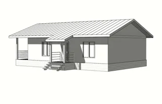 Özel projeye göre 97 m² ev, Ikonnikovo köyü: proje görselleştirmesi