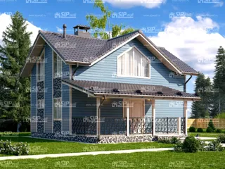 Haus 123,6 m², Projekt „Dorofejewo“, Dorf Afanasovo: Projektvisualisierung