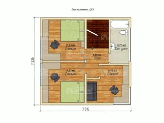 “Stil 108” projesine göre ev, Nijniy Novgorod bölgesi: proje planı