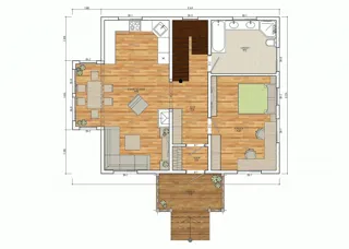 Haus nach Projekt „Forward“, Dorf Sholokhovo: Projektgrundriss
