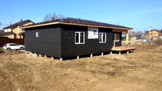 Eingeschossiges Haus nach Projekt „Sabawa“, Dorf Dyakovo: fertiges Haus