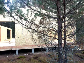 “Barnhouse 110” projesine göre ev, Vidogoshchi köyü: duvar montajı