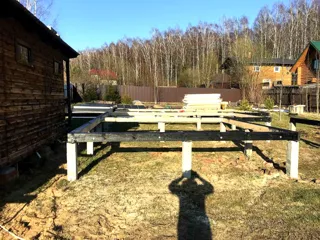 Haus nach individuellem Projekt, Dorf Vnukovo: Fundament und Grundrahmen