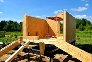 Dacha house, “Nezhnost 3” design, Ivanovo Region: wall assembly