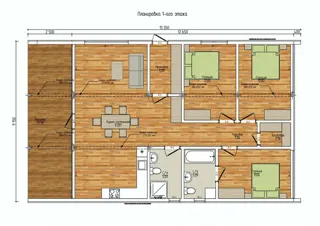 Haus nach individuellem Entwurf, Gebiet Kostroma: Grundriss des Projekts