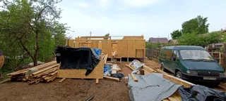 Haus 124 m² nach individuellem Projekt, Ivanovo: Fundament und Grundrahmen