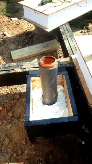 Haus nach Projekt „Dobrynja“, Kostroma: Fundament und Grundrahmen