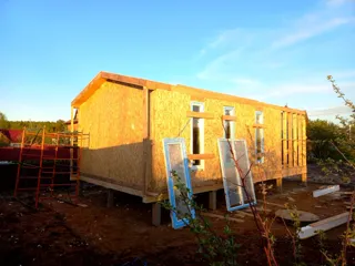 House, “Barnhouse 33” design, Novonikolskoe village: windows and doors