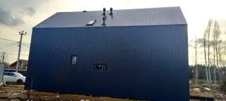 Özel projeye göre 145 m² ev, Kopnino köyü: cephe kaplaması