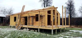 122 m² house built to a custom design, Alferevo village: roofing