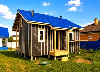 Haus 58,41 m² nach individuellem Projekt, Gebiet Moskau: Fassadenverkleidung