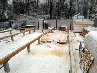 Haus nach Projekt „Barnhouse 110“, Ivanovo: Fundament und Grundrahmen