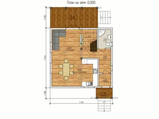 Haus nach Projekt „Fantasija“, Siedlung Plotina: Projektgrundriss