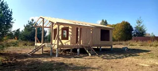 Haus 61,2 m², individuelles Projekt, Dorf Shashmurka: Terrasse und Eingangstreppe