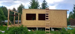 Haus 76 m² nach individuellem Projekt, Dorf Byakovo: Wandmontage