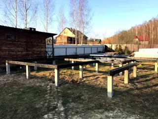 Haus nach individuellem Projekt, Dorf Vnukovo: Fundament und Grundrahmen