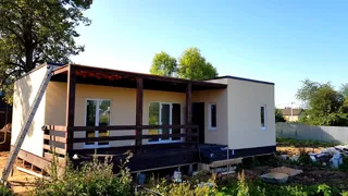 Haus nach Projekt „Mistika - E2.8“, Dorf Kurdumovo: Fertiges Haus