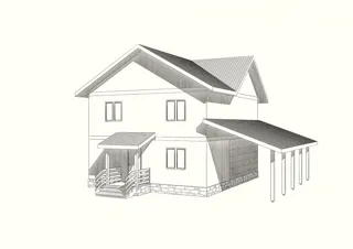 Haus nach individuellem Entwurf, Dorf Iskan: Projektvisualisierung