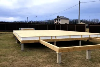 Haus nach Projekt „Jessentuki 8x8“, Gebiet Iwanowo: SIP-Boden auf Höhe 0