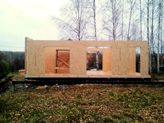Haus nach Projekt „Mistika - S2.5“, SNT „Koltschugino“: Wandmontage